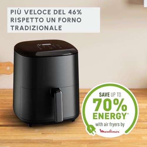 Moulinex Friteuse sans huile, Capacité XL 5L, Jusqu'à 6 personnes, 10 Programmes automatiques, Air Fryer, Ecran tactile digital, Gain de temps et d'énergie, Easy Fry Max, EZ245820 - Image 7