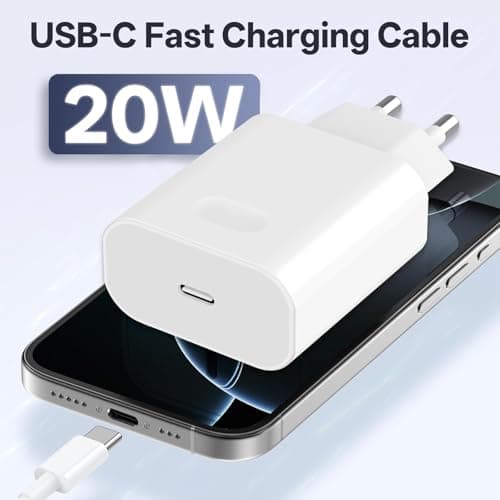 iPhone Fast Charger, 20W USB C Power Adapter Plug, Apple MFi Certified Charger Block Compatible with iPhone 17/16/16 Plus/16 Pro/16 Pro Max/15/iPad Air/AirPods, with 2M Type-C to C Cable - Image 6