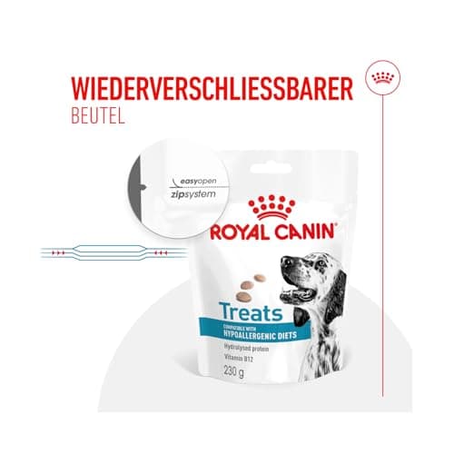 Royal Canin Veterinary Hypoallergenic Treats | Pack de 3 | 3 x 230 g | Snacks pour Chiens Adultes de Toutes Tailles & Races | Sachet refermable | Protéines hydrolysées - Image 8