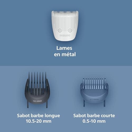 Philips Beard Trimmer Series 3000 - Self-Sharpening Metal Blades, 40 Adjustable Cutting Heights, Lift & Trim Clog, 100% Waterproof, Battery Life Indicator, USB Charging, Model BT3660/15 - Image 7