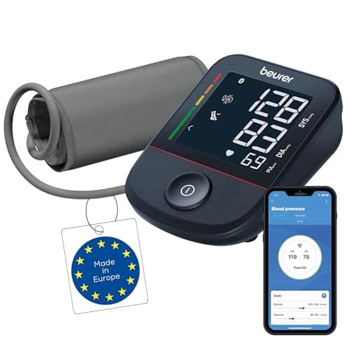 Beurer BM 48 Arm Blood Pressure Monitor, Easy One-Button Operation, Soft and Fast Measurement, Arrhythmia Detection, 22-42 cm Armband with App, Data Transfer to Apple Health - Image 3