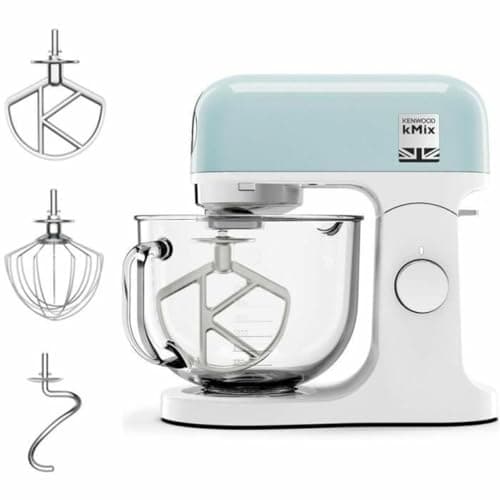 Kenwood KMX745APB kMix Pastry Mixer with 5L Glass Bowl, Stainless Steel K Whisk and Kneading Accessory, Ideal for Baking - Image 2