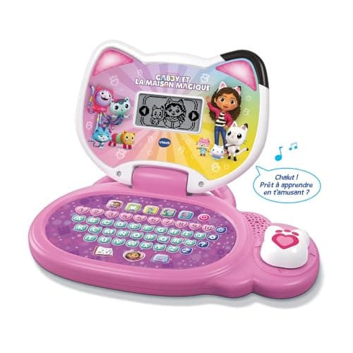 VTech - My Gabby Educational Computer and The Magic House - Children's Computer with Backlit Screen, Gabby Cat Ears and 18 Interactive Games - Gift for Children Aged 3 and Above - Image 3
