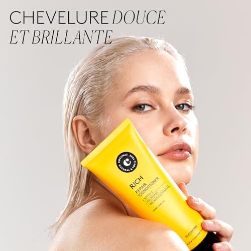 COCUNAT - Après-shampooing Rich - Cheveux Secs, Abîmés ou Colorés - Pointes Ouvertes- Sans Frisottis - Sans Silicone - Hydratation- Convient pour la Méthode Curly - Démêle Instantanément- 200 ml - Image 4