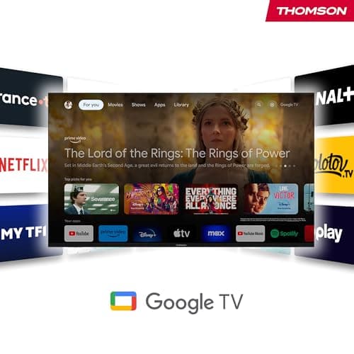 THOMSON Go Cast 150, Google TV, 4K UHD, Streaming Dongle, Voice Control, Google Cast, Dolby Atmos, Dolby Digital Plus, Wi-FI, Power Supply, 2 GB RAM, 8 GB Storage - Image 8