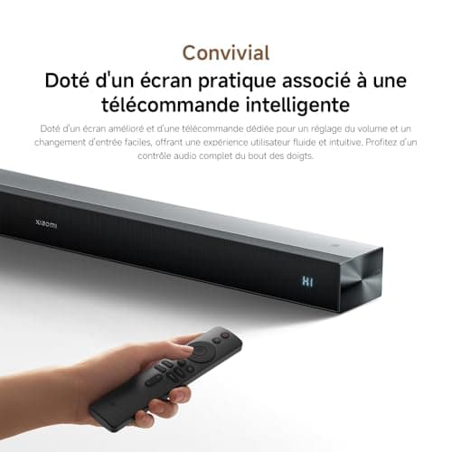 XIAOMI Soundbar Pro 2.0ch, Barre de Son TV avec 4 Haut-parleurs, Basses Profondes avec woofer intégré, Canal 2.1, supporte Dolby Audio™, HDMI Arc/Optique/Bluetooth, télécommande - Image 7