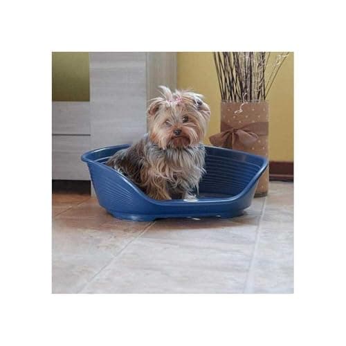 Ferplast Niche pour Chien et Chat Niche pour chien extra petite 100% plastique recyclé Niche pour chien lavable, respirante et antidérapante Siesta Deluxe, 43 x 28 xh 17,5 CM, Gris - Image 5