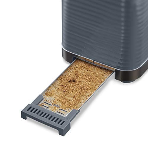 Russell Hobbs Bread Rack [Extra Large Slots] Inspire Grey (Modern Design, Adjustable Browning Control, All Types of Bread, Thaws, Bakery Heater, Crumb Picking Drawer) 24373-56 - Image 6