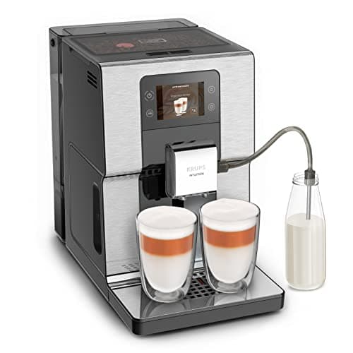 Krups Coffee Bean Machine, Pressure 15 bar, 17 drinks, Coffee Bean with Grinder, One Touch Cappuccino System, Touch Screen, Indicator Lights, Intuition Experience, Black EA876D10 - Image 3