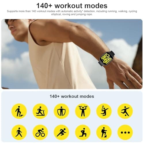 XIAOMI Redmi Watch 5 Active, 2.0 Inch LCD Display, 18 Days Battery Life, Bluetooth Calls, 5ATM Waterproof, Health Tracking (Cardiac, SPO₂, Sleep), Over 140 Sports Modes, Black - Image 4