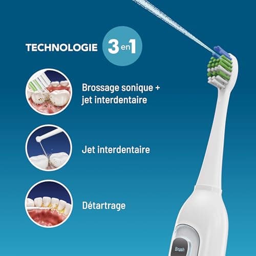 Julia 3-in-1 Sonic Electric Toothbrush | Brushing+Interdental Jet+Descaling | 48,000 Vibrations/min | USB Rechargeable | For Sensitive Gums & Braces Wearers - Image 7