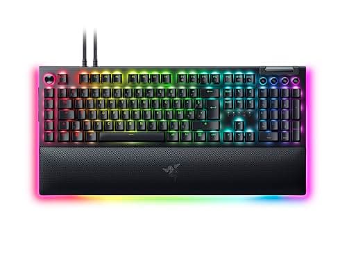 Razer BlackWidow V4 Pro (Switches Yellow) - Mechanical Gamer Keyboard Snap Tap (Silent Mechanical Switches, 8 Dedicated Macro Keys, PU Leather Wrist Rest) AZERTY Keyboard FR | Black - Image 2