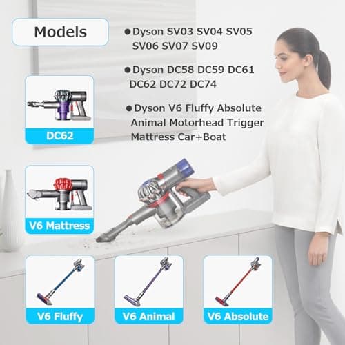 DTK Battery for Dyson V6 Battery Compatible with V6 Fluffy Animal Absolute Motorhead Trigger Car+Boat SV03 SV04 SV05 SV06 SV07 SV09 DC58 DC59 DC61 DC62 DC72 DC74 - Image 4
