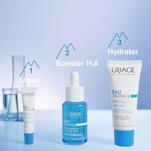 Uriage Eau Thermale Gelée d'Eau pour le Visage - Acide Hyaluronique - Hydratation Intense et Eclat pendant 24H - Gel Frais, Léger - Peau Normale à Mixte - Effet Rafraîchissant - Non Comédogène - 40ml - Image 8