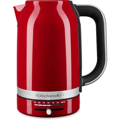 KitchenAid 5KEK1701EER Vintage Design Stainless Steel Electric Kettle with Adjustable Temperature from 50 to 100 °C with Removable Anti-Limescale Filter, 1.7 L Capacity, 2400 W, Empire Red - Image 2