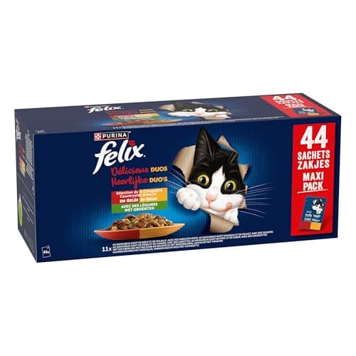 FELIX | Delicious Duos | Jelly | Adult Cat | Vegetable Campaign Selection | Fresh Sachets | 44x85g - Image 5