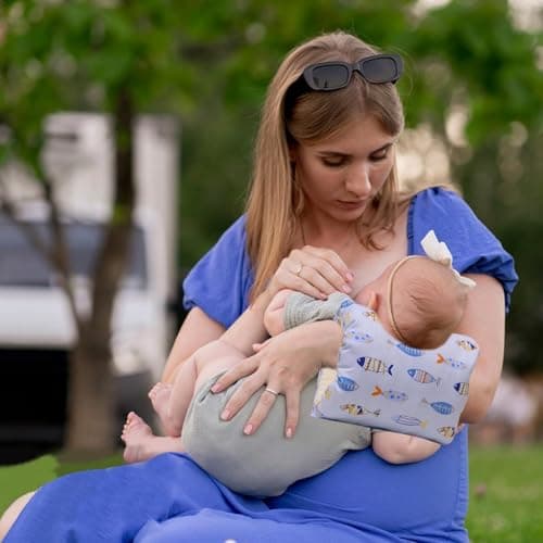 Coussin confortable et confortable avec trou pour les bras - Soutien anti-crachement - Doux et confortable - Lavable - Avec trou pour les bras - Pour allaiter, voyager, maman, - Image 3