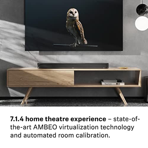 Sennheiser Auxiliaire AMBEO Soundbar | Plus pour TV et Musique avec Son Surround 3D immersif, Configuration de Haut-Parleur 7.1.4 virtuel, caissons de Graves Doubles intégrés, Prise UE, Black - Image 8
