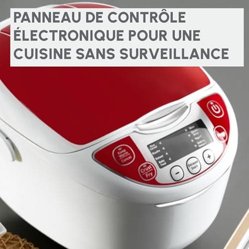 Moulinex Electric Multicooker, 12 Functions, Ease of Use, Smart Cooking, Convenient Use, Easy Cleaning, MK7051F1, Red and White - Image 5