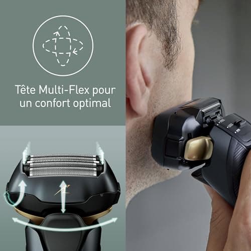 Panasonic Series 800 Personalcare ES-LV97 Rasoir 5 Lames dont 2 de finition externes Wet & Dry 5 accessoires 50 min d'autonomie 1 heure de charge Moteur linéaire Noir - Image 8