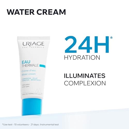 Uriage Eau Thermale Crème Hydratante Visage à l'Acide Hyaluronique - 24H d'Hydratation - Illumine le Teint - Crème Hydratante Légère et Rafraîchissante - Parfum Floral Délicat - Non Comédogène - 40ml - Image 4