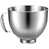 KITOART KSM150 Stainless Steel Mixing Bowl for KitchenAid Artisan & Classic Series 4.5 pin/5 liter Tilt-Head Stand Mixers, Silver, 5QT SSB - Image 2