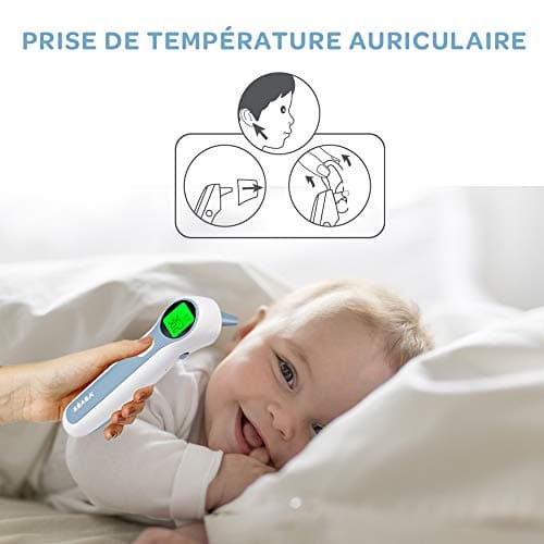 BÉABA FRANCE, Infrared Non-Contact Digital Thermometer, Children, Baby, Adult, Forehead, Auricular, Ambient, Colour Code Reading, LCD, Fever Alert, Memory Function, Thermospeed - Image 7