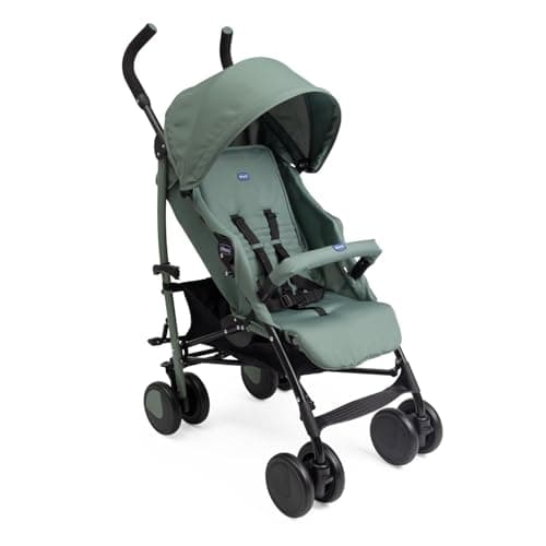 Chicco Echo Lite Poussette Bebé Légère, de 0 Mois à 22 kg, Poussette canne, Dossier inclinable et réglable en 4 positions, Siège Spacieux, Double Frein et Roues Avant Pivotantes, Vert - Image 2