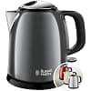 Russell Hobbs Electric Kettle [Ultra Compact] Colours Plus Grey (1L, Fast Boiling, Perfect Flow, Visible Water Level, Anti-Limescale Filter, Energy Saving) 24993-70 - Image 2