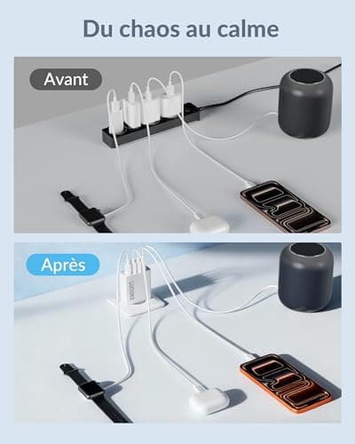 Multi-USB-A Charger, 4-Port USB Mains Socket 5V/3.1A for Kindle Smart Watch Earphones iPhone Samsung iPad, 15.5 W Multi-Socket Charger Multi Adapter Dual Fast Power Supply - Image 5