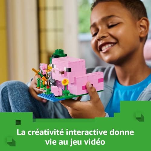 LEGO Minecraft Piglet House Building Toy with Hero Mobs Farm & Forest Biome Figurine - Gift for Gamer, Girl or Boy from 7 Years Old 21268 - Image 6