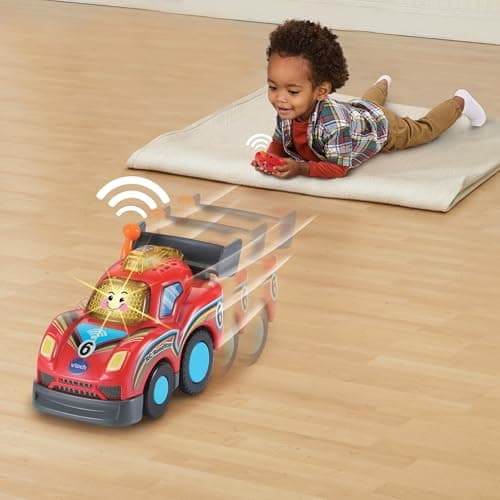 VTech Baby Toot Toot RC Racing Drivers - Remote Control Car with Light Keys and Actions, Music, Phrases and Exciting Sounds - for 1-5 Years Old Kids - Image 4