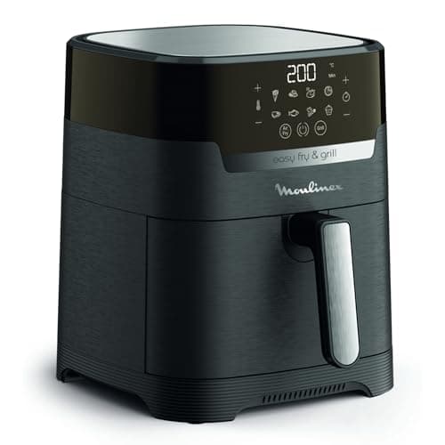 Moulinex Oil Free Deep Fryer + Grill, XL Capacity 4.6L, Up to 6 People, 8 Automatic Programs, Air Fryer, Digital Touch Screen, Adjustable Temperature, Easy Fry & Grill 2-in-1, EZ505810 - Image 2