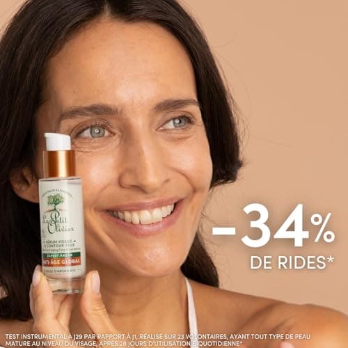 LE PETIT OLIVIER - Sérum Visage & Contour des Yeux Anti-Âge - Huile d'Argan, Vitamine C & Acide Hyaluronique- Lisse & Unifie- Tous Types De Peaux - 99% D'Origine Naturelle - Fabriqué en France - 30 ml - Image 5