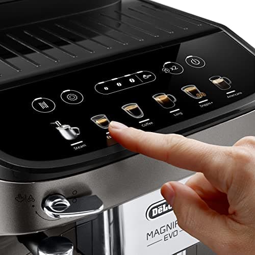 De'Longhi Magnifica Evo ECAM290.42.TB, Automatic Coffee Machine with Milk Frother, Compact Grain Machine, Manual Milk Frother, 4 Recipes, Colour Touch Screen, Titanium Black - Image 4