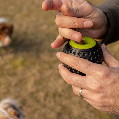 Ferplast Jouet Chien, Distributeur croquettes, en Matériau Durable, Non Toxique, Résistante aux Morsures, Rebondissant et Flottant, CHEWA BOING Balle Jouet à Friandises pour Gros Chien, Noir - Image 6
