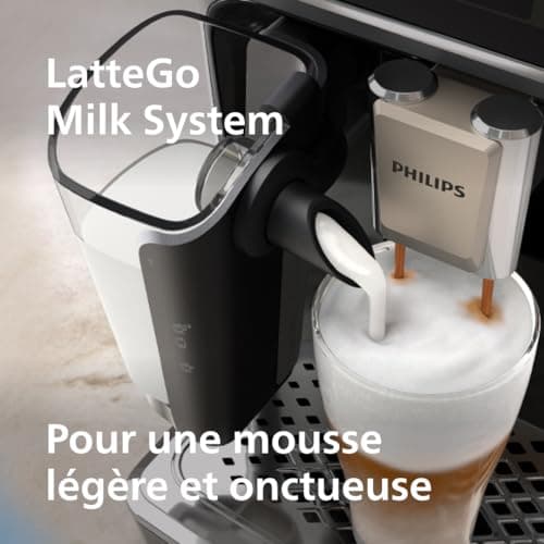Philips Espresso Grinder Series 5400 – 12 Coffee Specialties, Easy to Clean LatteGo Jug, Intuitive Screen, 4 User Profiles, Black Chrome Bean Coffee Machine (EP5547/90) - Image 7