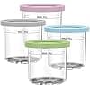 GoMaihe 4 PCS Ice Cream Containers For Ninja Creami Ice Cream Maker: Accessories For Ice Machines For NC301 NC300 NC299AMZ Series - BPA Free - Dishwasher Safe - Image 3