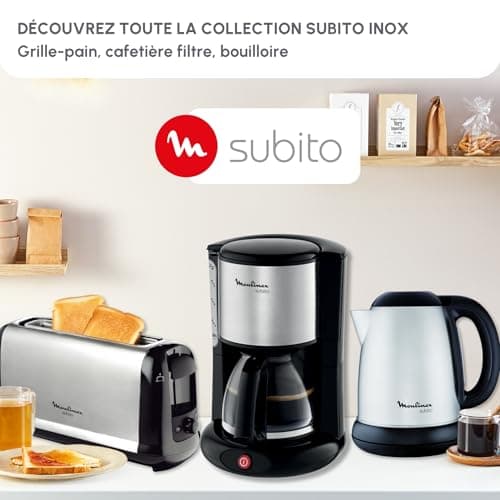 Moulinex Stainless Steel Filter Coffee Maker, 10 to 15 Cups, 1.25L, Removable Filter, Automatic Shutdown, Anti-drip System, Swivel Filter Holder, Subito, FG360811 - Image 8