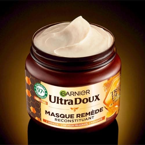 Garnier Ultra Doux - Replenishing Remedy Mask - Enriched with Royal Jelly, Honey & Propolis - For Fragile & Brittle Hair - Paraben Free - Honey Treasures - 340 ml - Image 3
