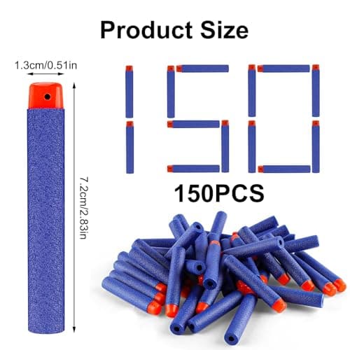 150 Pcs Nerf Darts Foam Darts Refill for Nerf Elite 2.0 Blasters, Refill Arrows for Blasters, Party Gift - Image 3