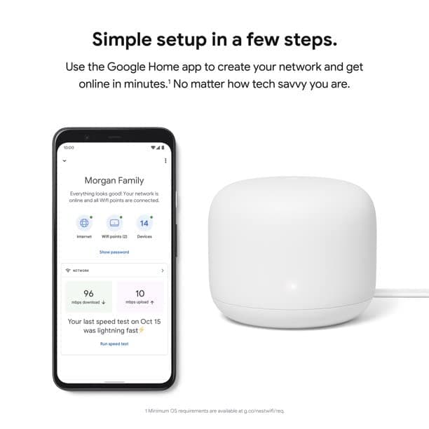 Google Nest WiFi AC2200 (2nd Gen) Router and Mesh Wi-Fi System for Additional Access Point (Access Point Only - Router Sold Separately - Mist (Sand) - Image 7