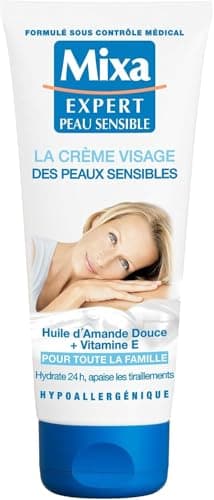 Mixa Expert Peau Sensible - la Crème Visage des Peaux Sensibles à l'Huile d'Amande Douce + Vitamine E - 100 ml - Image 2