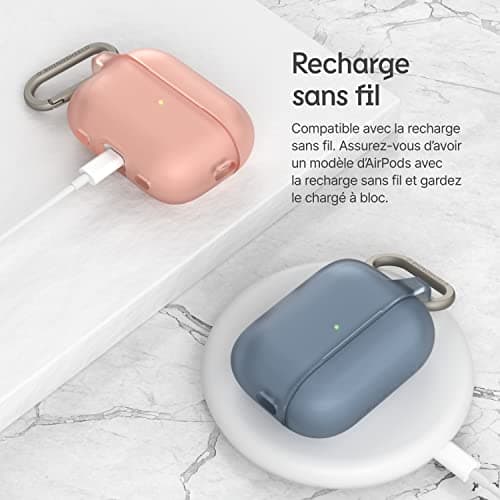 RHINOSHIELD Carabiner Case Compatible with Apple [AirPods Pro 2] | Military Grade Protection Shockproof Scratch Resistant Wireless Charging - [Classic Black, Standard Set] - Image 6