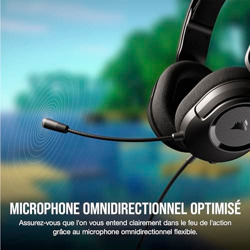 Corsair HS35 v2 Multi-Platform Wired Gaming Headset - Flexible and Omnidirectional Microphone - Universal Connectivity 3.5mm Jack - PC, Mac, PS5, PS4, Xbox, Nintendo Switch, Mobil - Carbon - Image 7