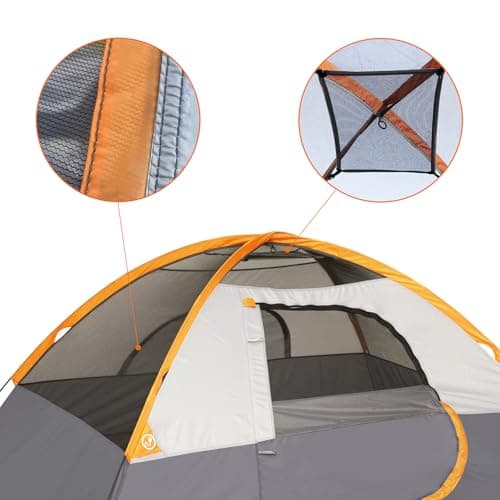 Amazon Basics Camping Dome Tent with Canopy and Carry Bag, 3 Season Tent Waterproof Easy Set Up Camping Tent for 6 People - Image 5