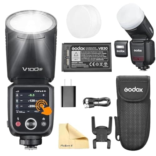 Godox V100-S V100 S Round Head Camera Flash Camera Flash 2.4G Wireless TTL Speedlight Strobe 100Ws HSS 1/8000s with Li-ION for Sony Cameras - Image 3