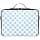 junzan Grand sac de rangement de maquillage en vichy turquoise avec séparateurs et sangle réglable, Vichy turquoise, 14.6 x 10.6 x 4.7 inches, Coloré - Image 3