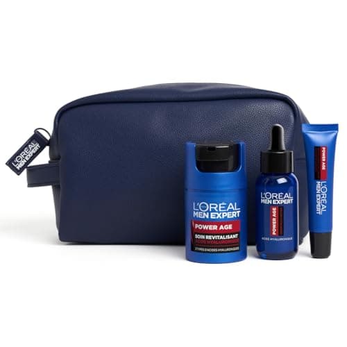 L'Oréal Men Expert - Expert Routine Kit for Men - Revitalizing & Anti-Aging Face Care - With Hyaluronic Acid - For All Skin Types - Power Age - 3 Products - Image 2