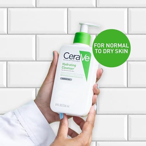 CeraVe Lotion nettoyante hydratante pour peaux normales à sèches, nettoyage doux du corps et du visage, avec 3 céramides essentielles et du hyaluron 88 ml - Image 3